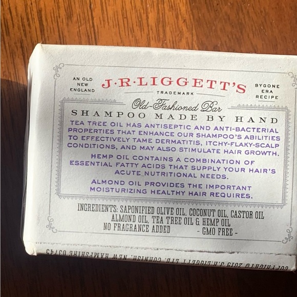 J.R. Liggett's Old-Fashioned Bar Shampoo Tea tree & hemp Oil NWT - Picture 4 of 10